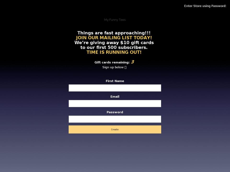 myfunnytees.com shopify website screenshot