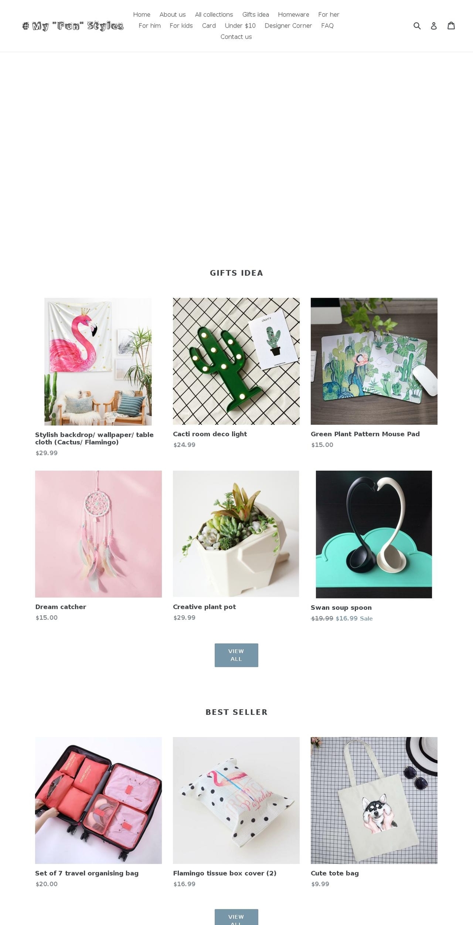 myfunstyles.com — Shopify storefront screenshot
