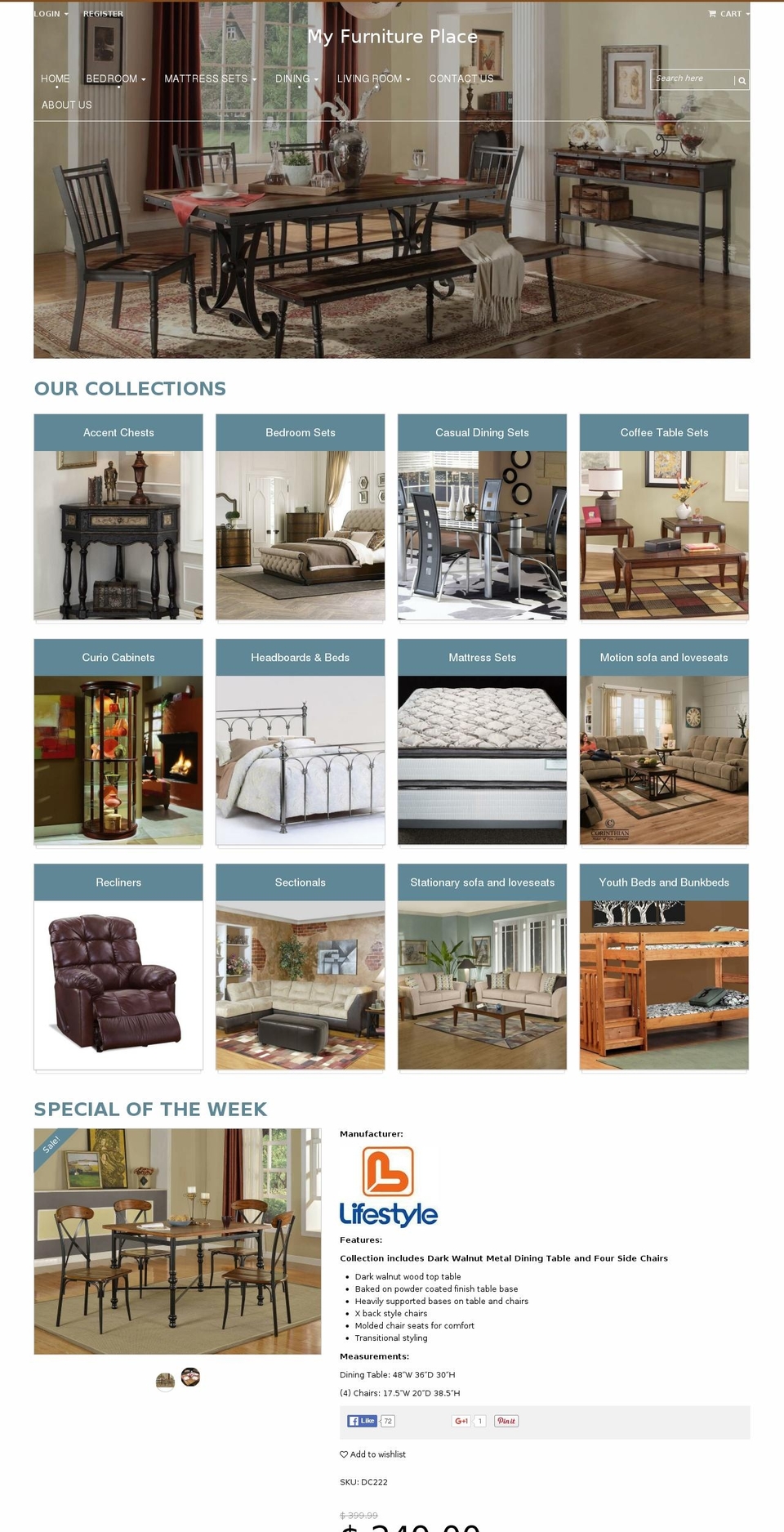 myfurnitureplace.com shopify website screenshot