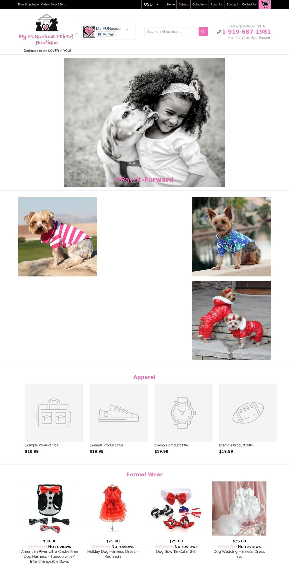 myfurociousfriend.com — Shopify storefront screenshot