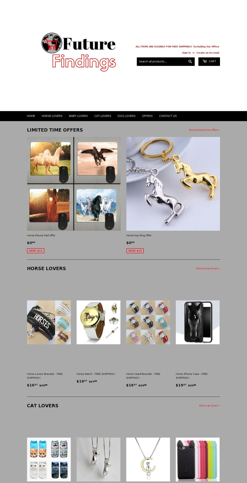 myfuturefindings.com — Shopify storefront screenshot