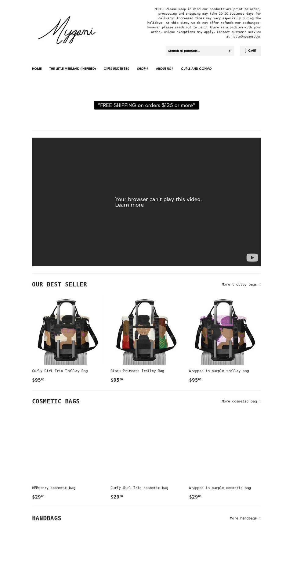 mygani.com shopify website screenshot