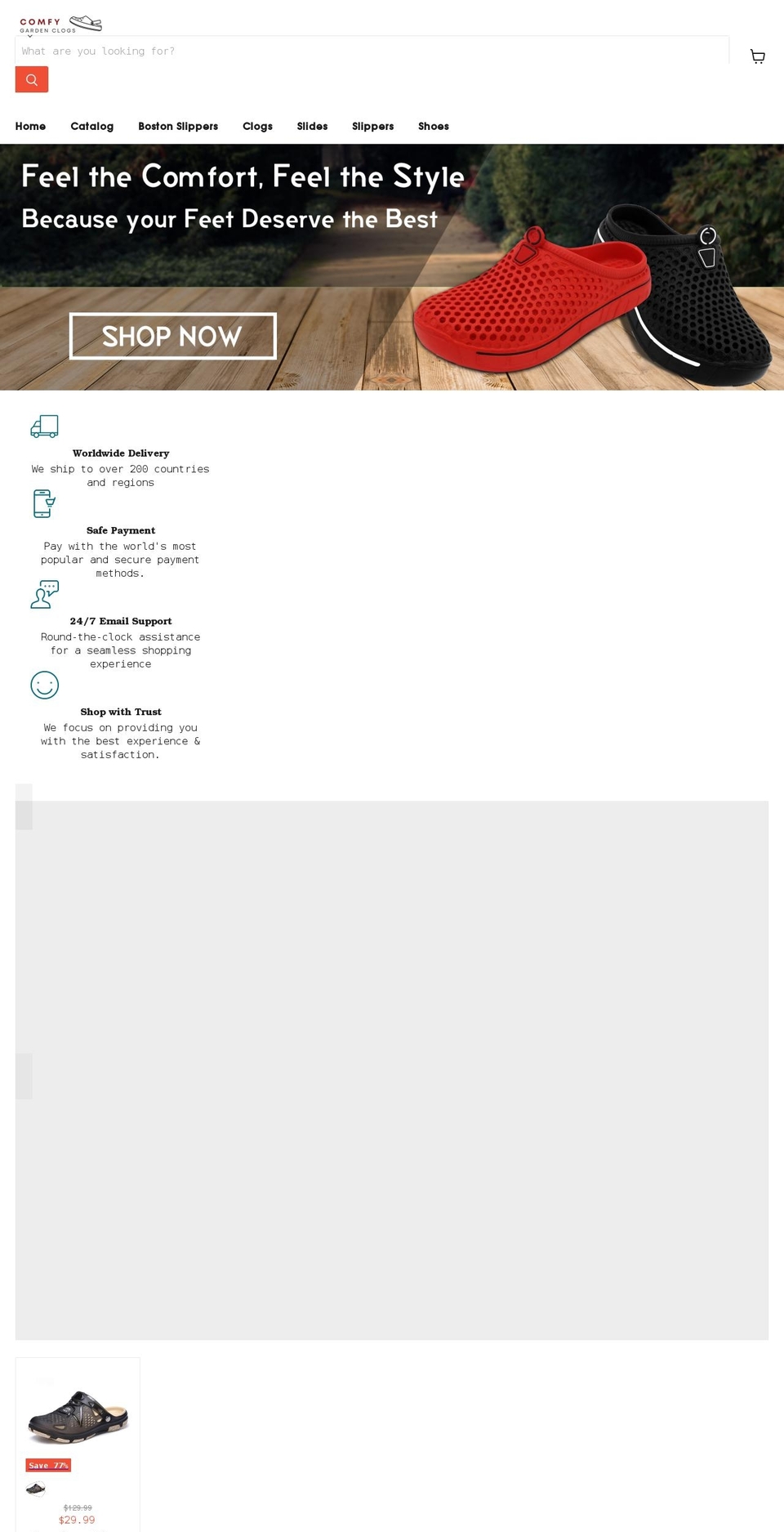 mygardenclogs.com shopify website screenshot