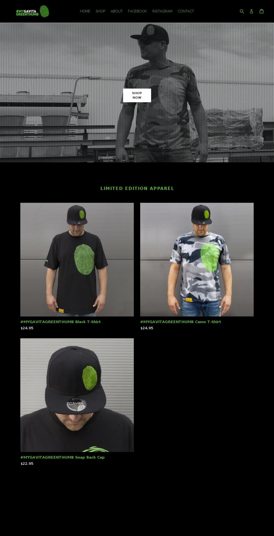 mygavitagreenthumb.com — Shopify storefront screenshot