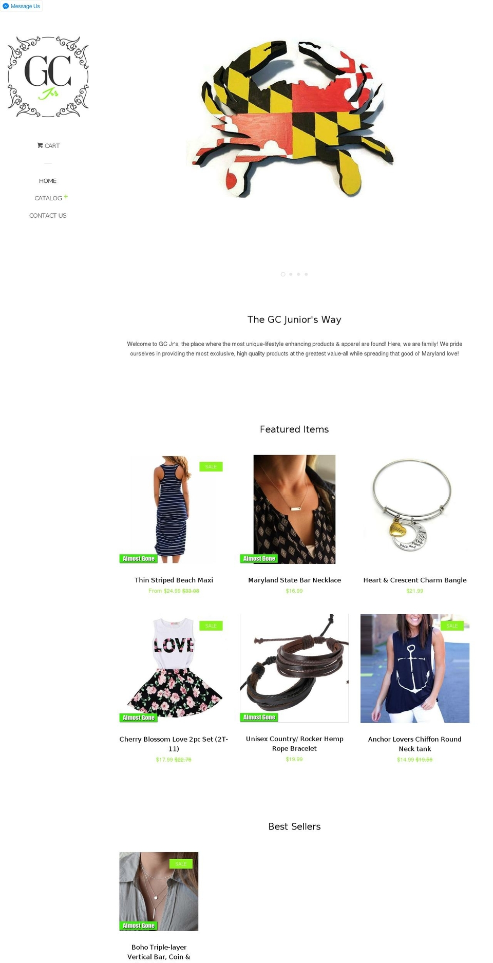 mygcjrs.com — Shopify storefront screenshot