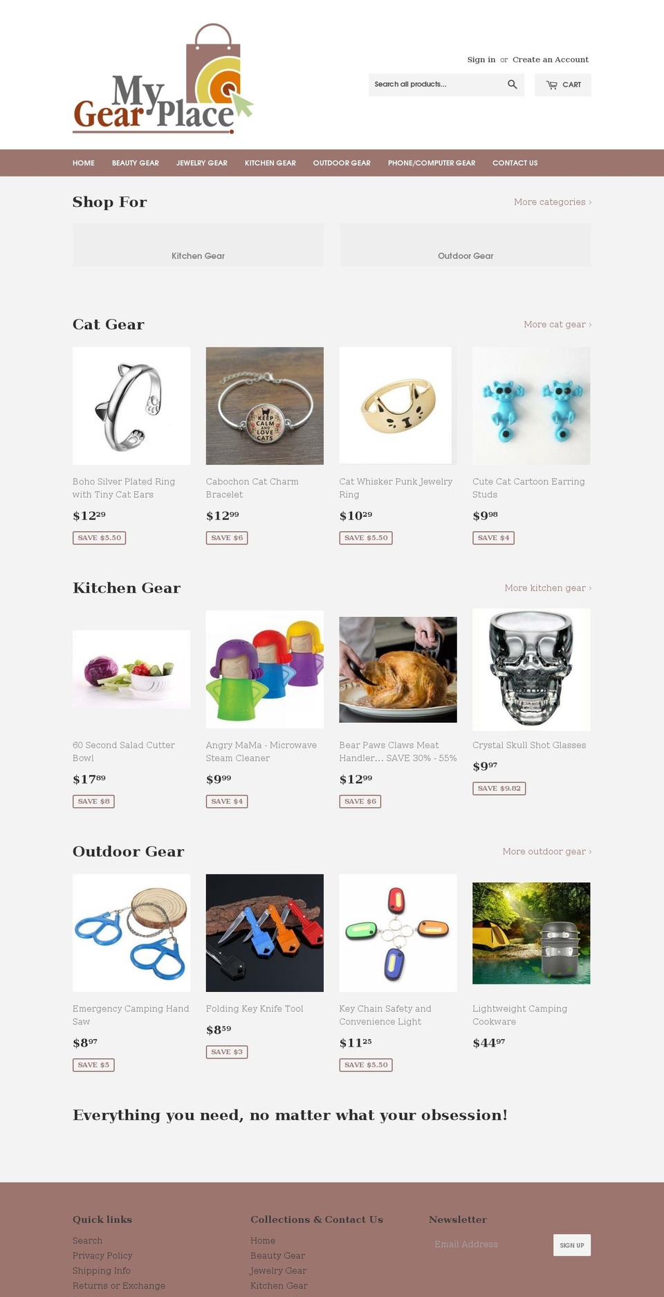 mygearplace.com shopify website screenshot