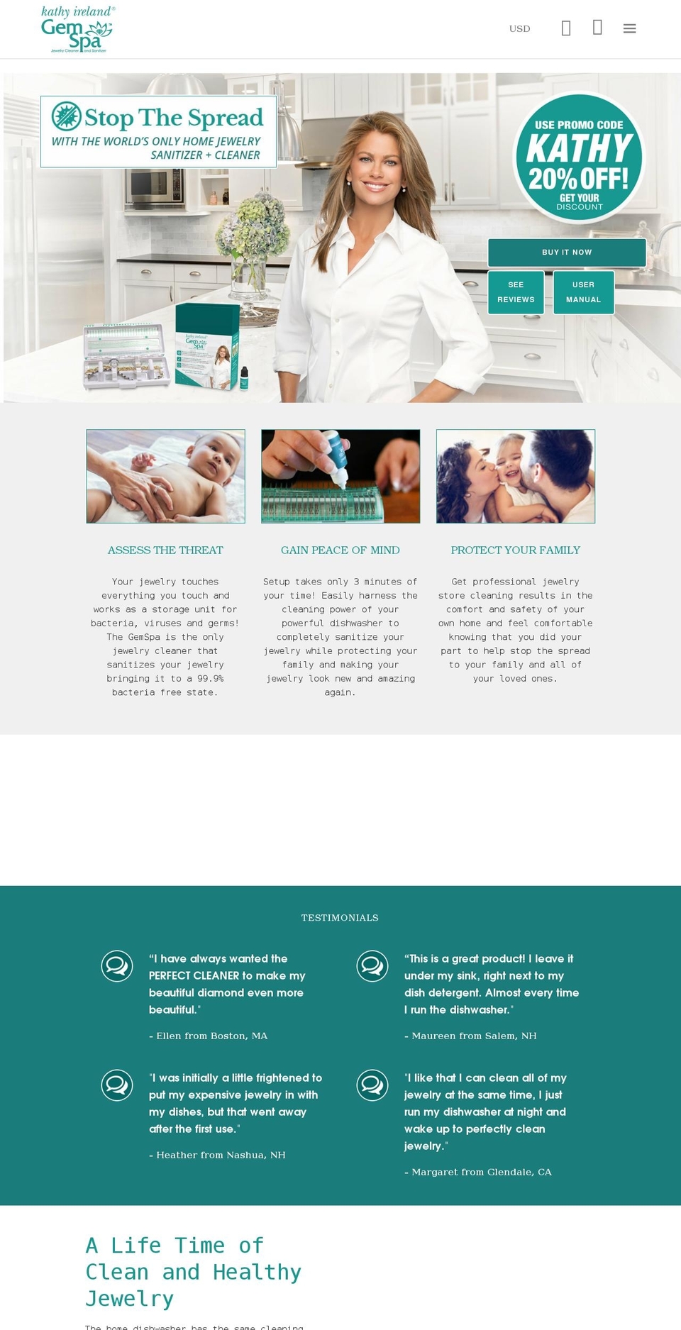 mygemspa.com shopify website screenshot