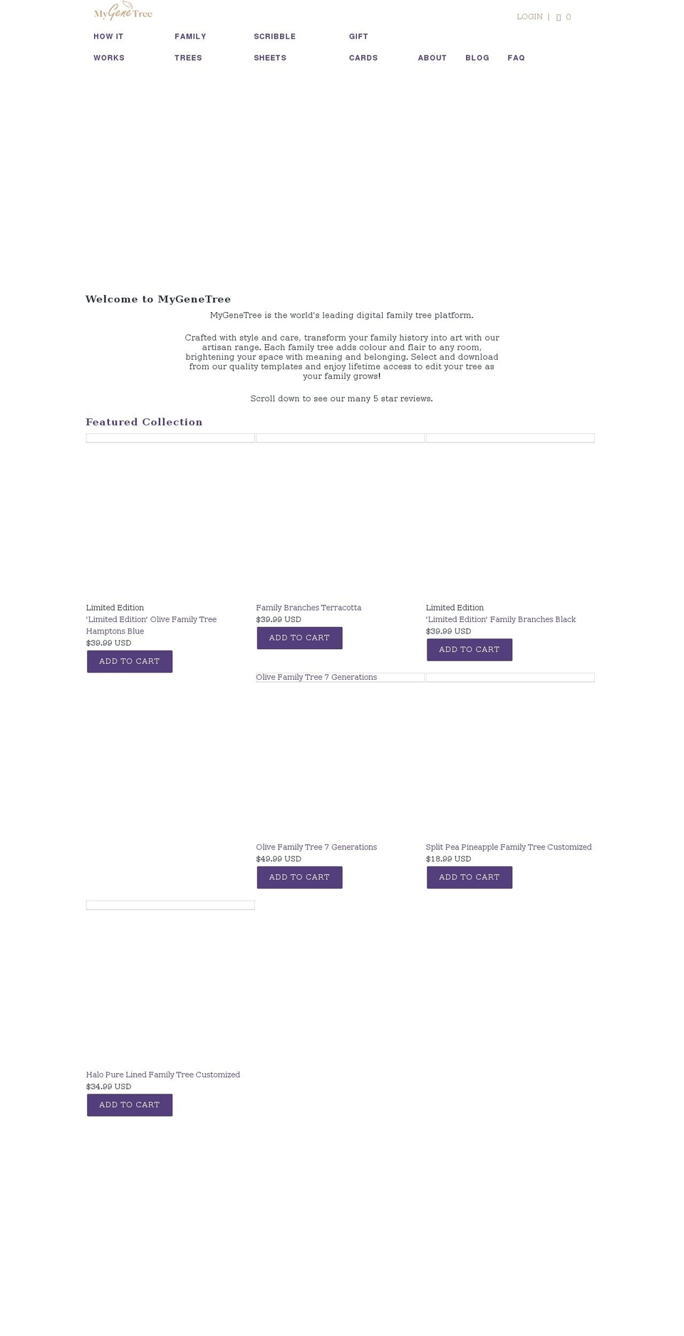 mygenetree.com shopify website screenshot