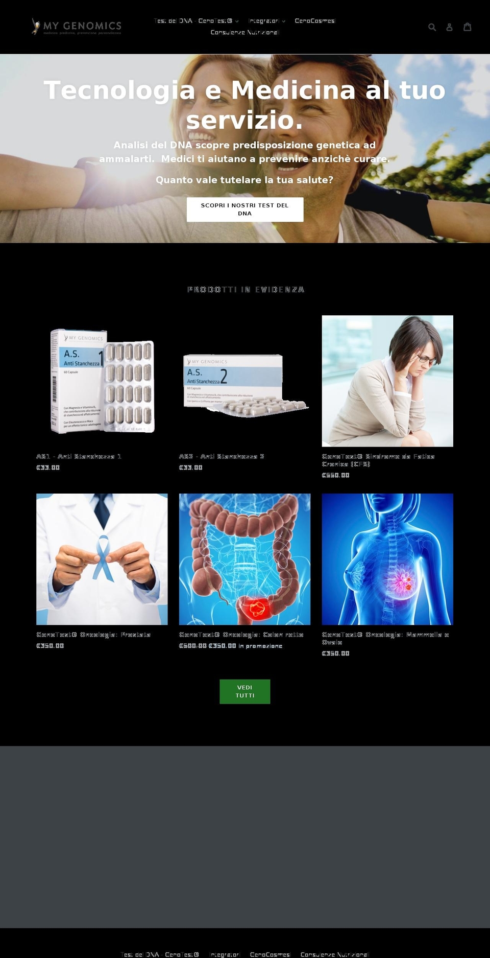 mygenomics.eu shopify website screenshot