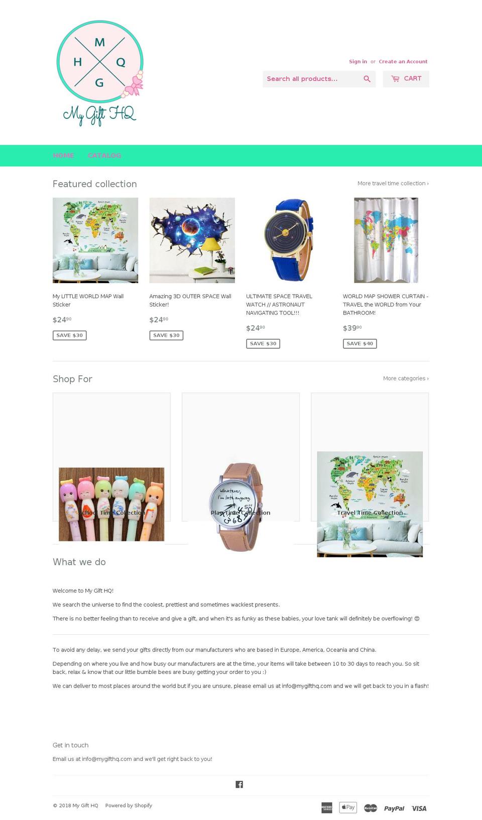 mygifthq.com — Shopify storefront screenshot