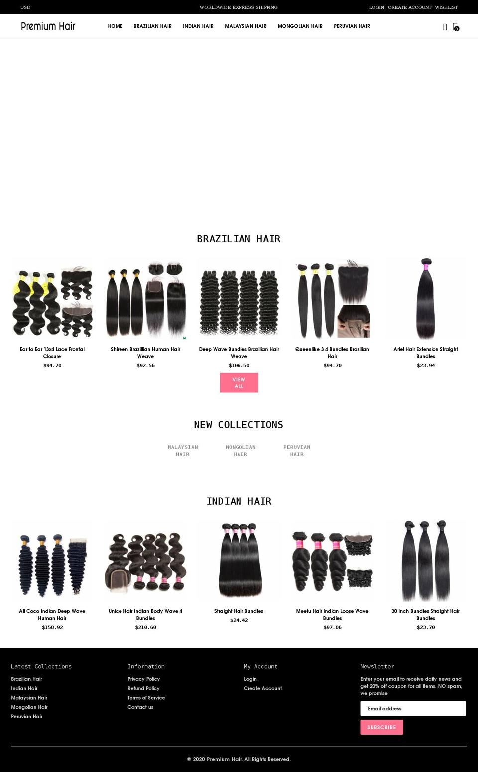 hair store Shopify theme site example mygiftismycrown.com