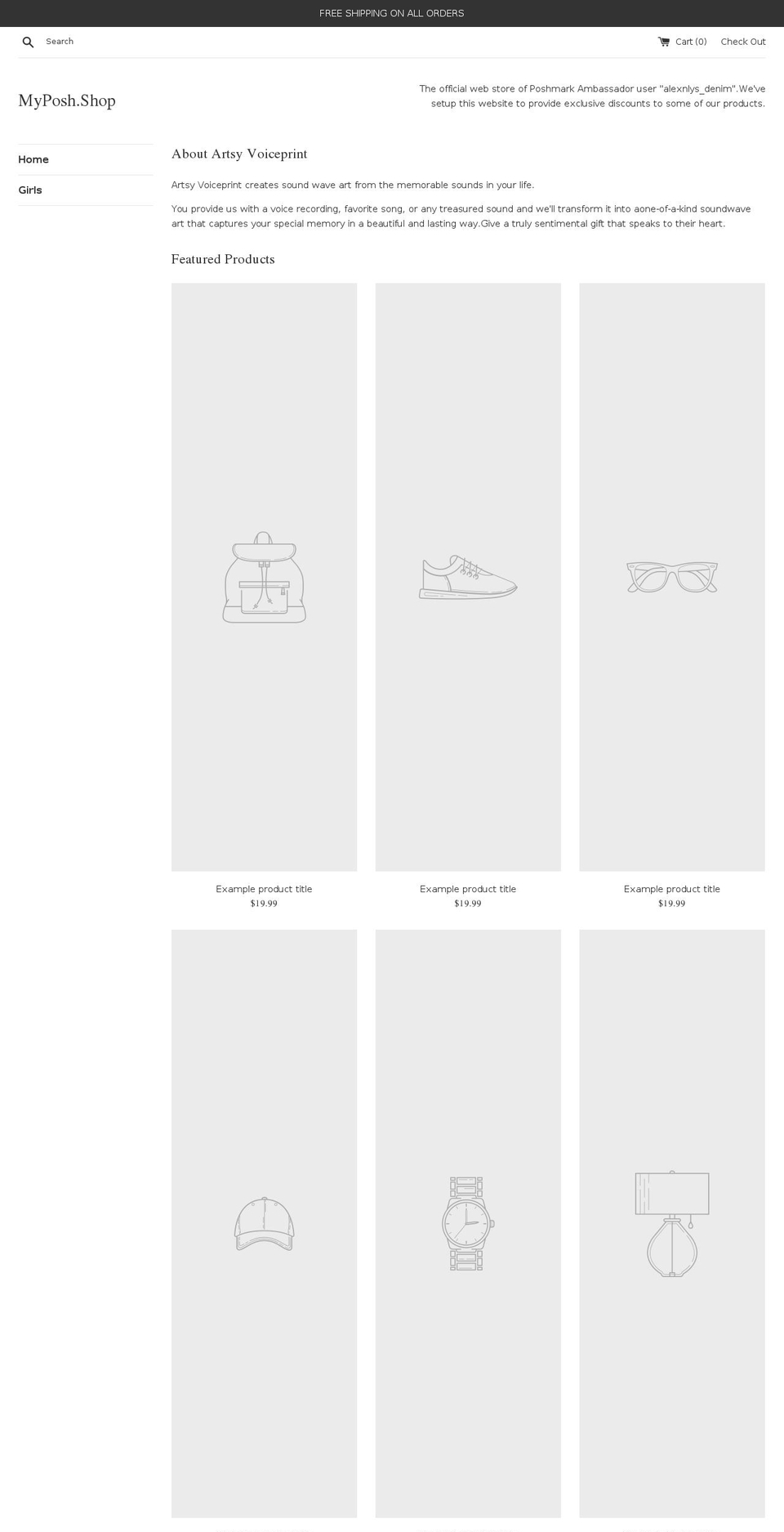 mygiftradar.com — Shopify storefront screenshot