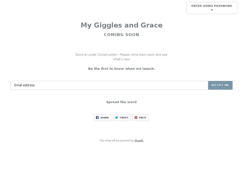 mygigglesandgrace.com — Shopify storefront screenshot