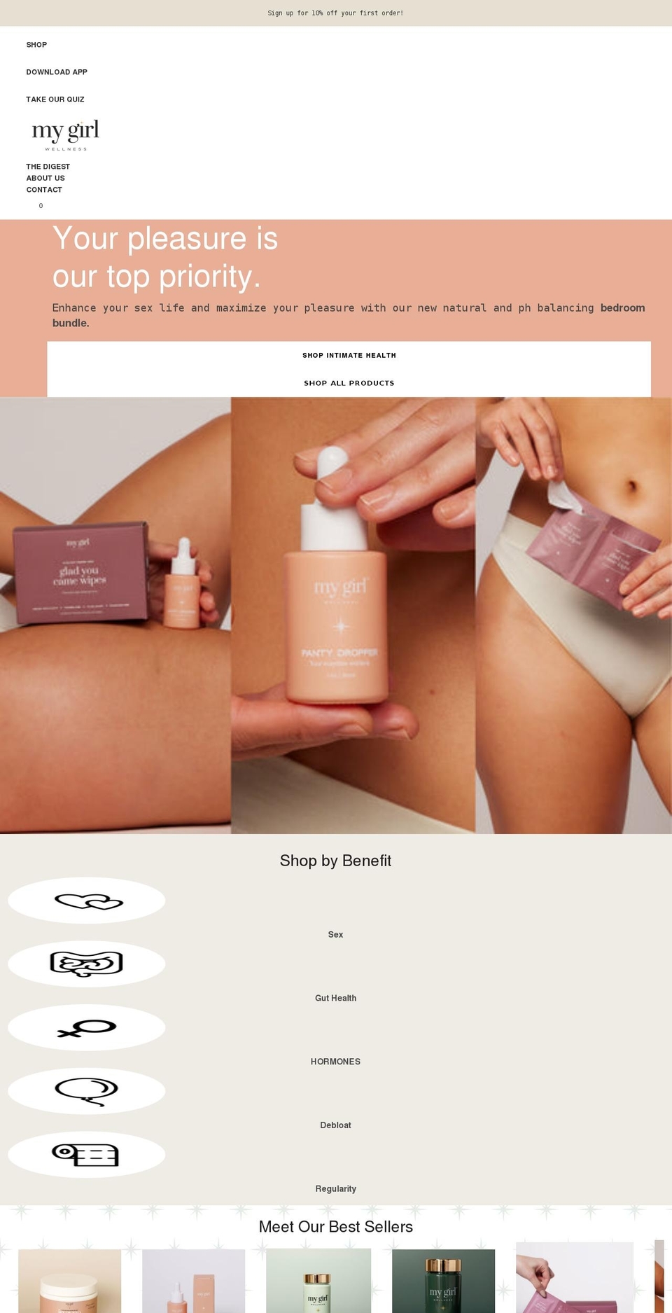 mygirlwellness.com shopify website screenshot