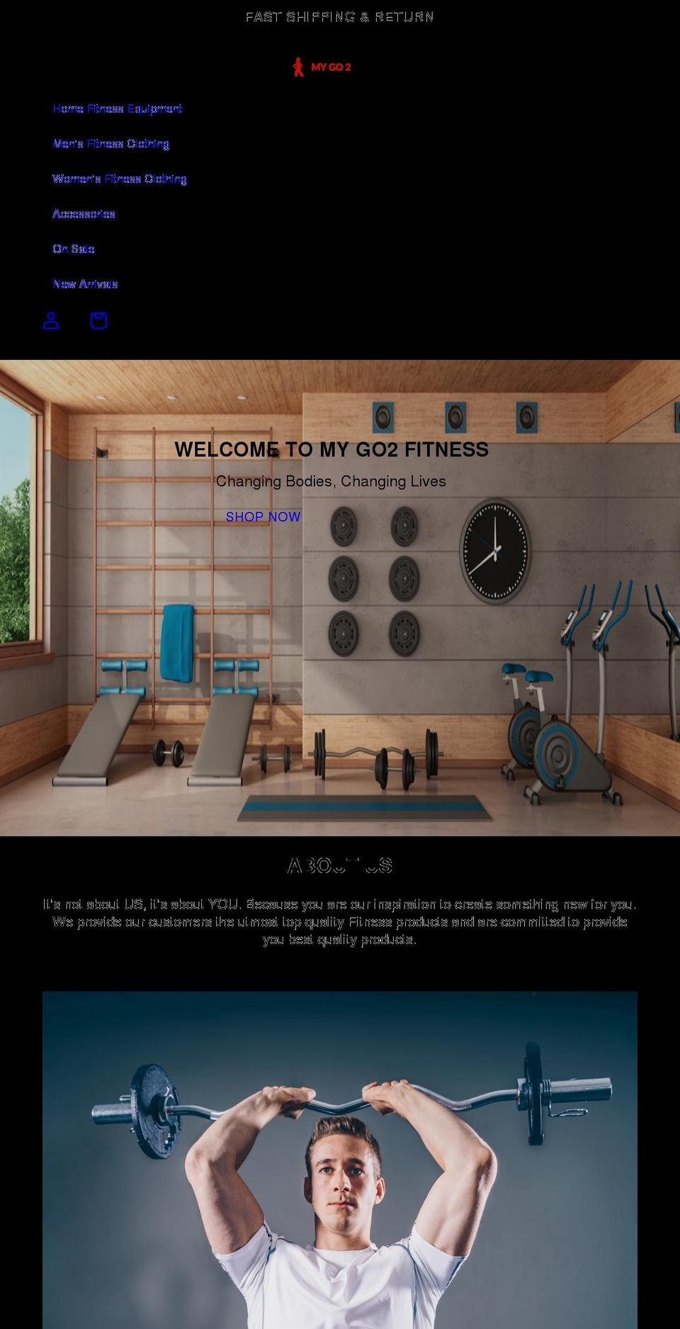 mygo2fitness.com — Shopify storefront screenshot