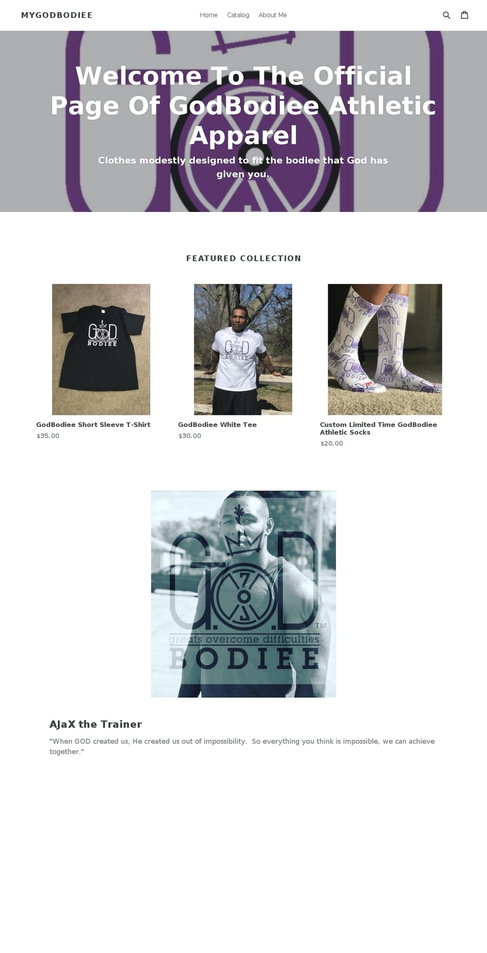 mygodbodiee.com — Shopify storefront screenshot