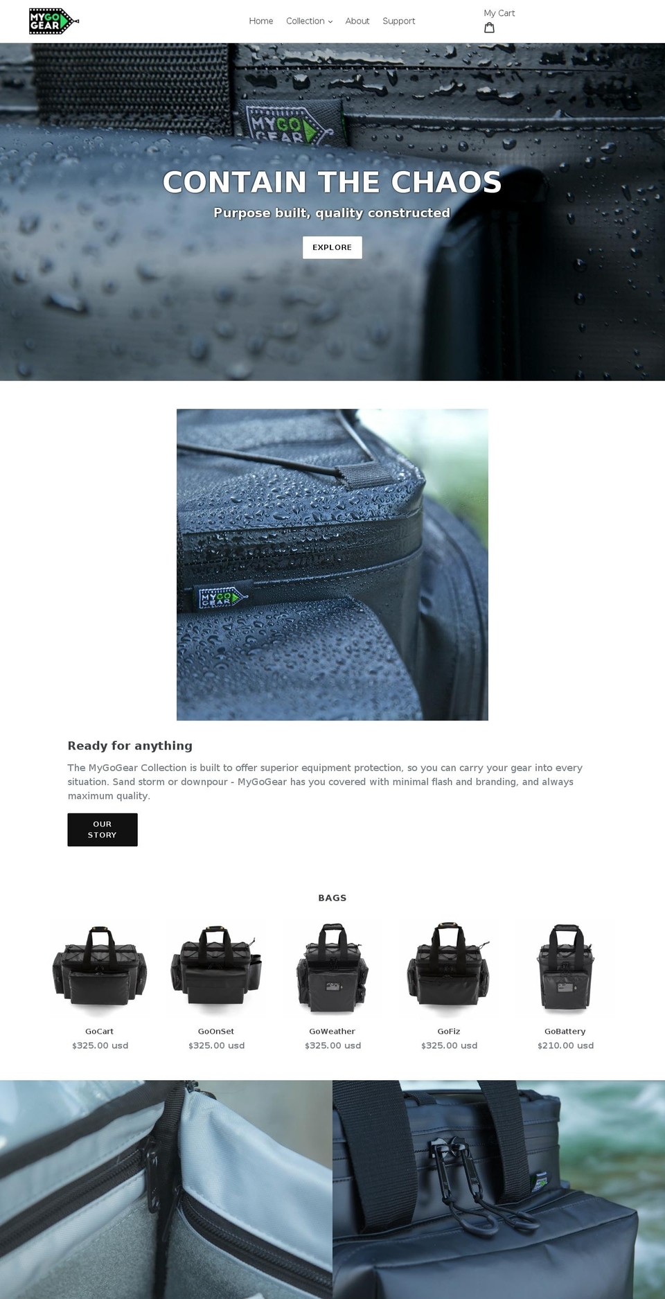 mygogear.com shopify website screenshot