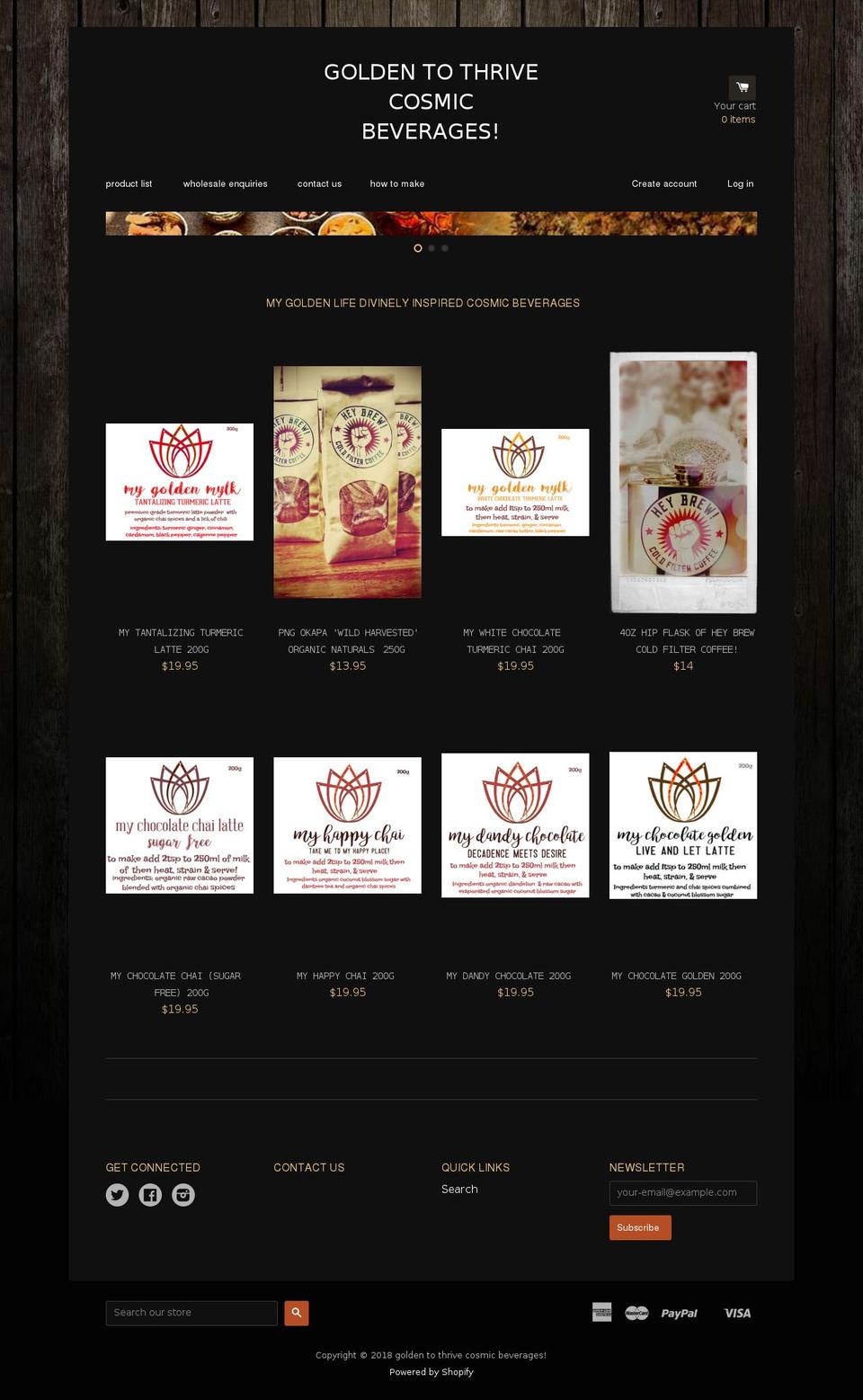 mygoldnelife.org shopify website screenshot