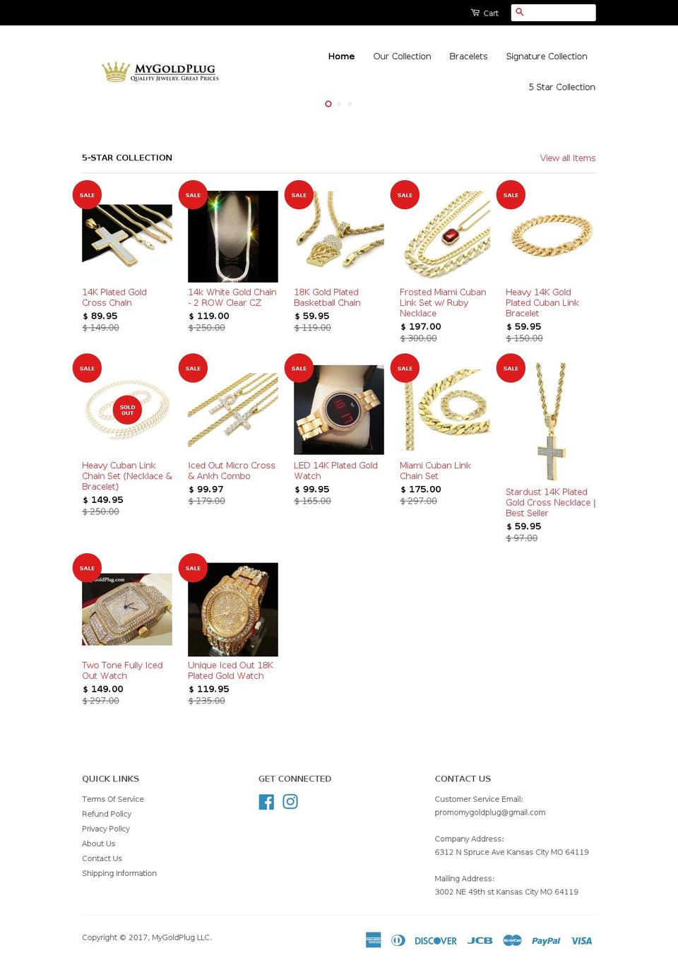 mygoldplug.com shopify website screenshot