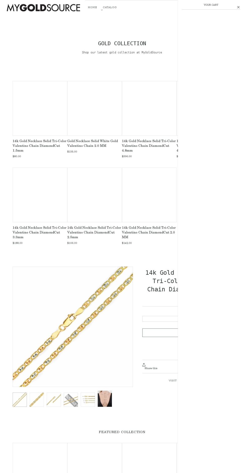 mygoldsource.com shopify website screenshot