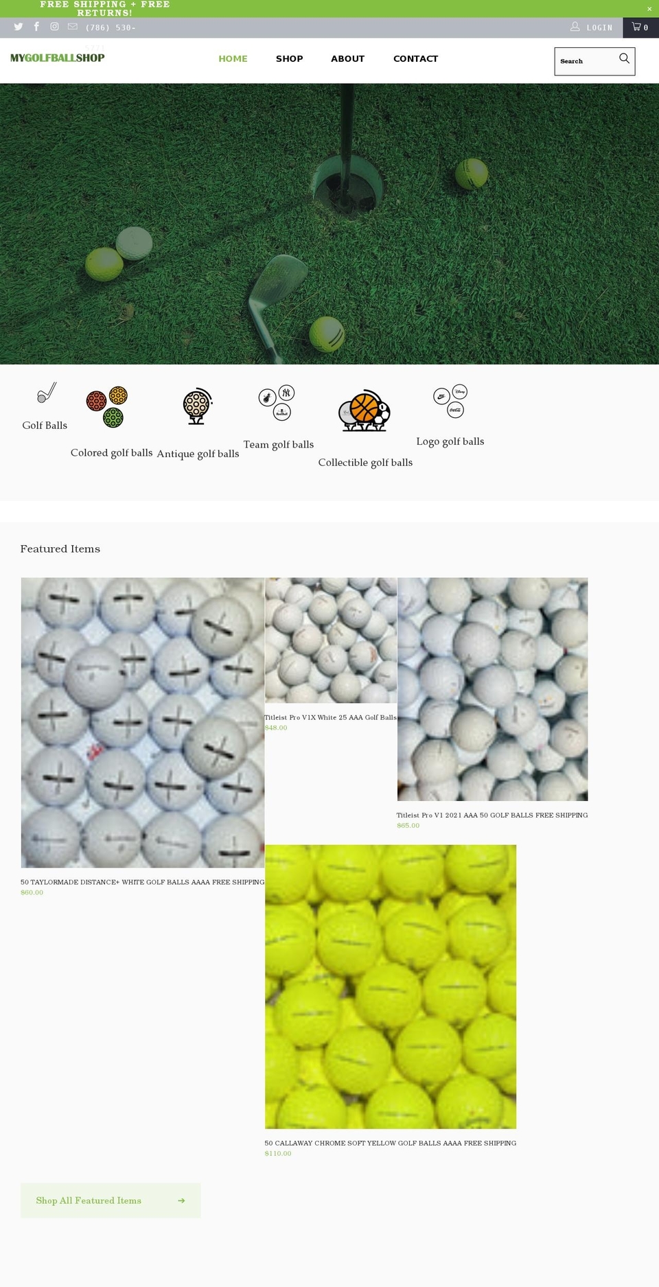 c Shopify theme site example mygolfballshop.com