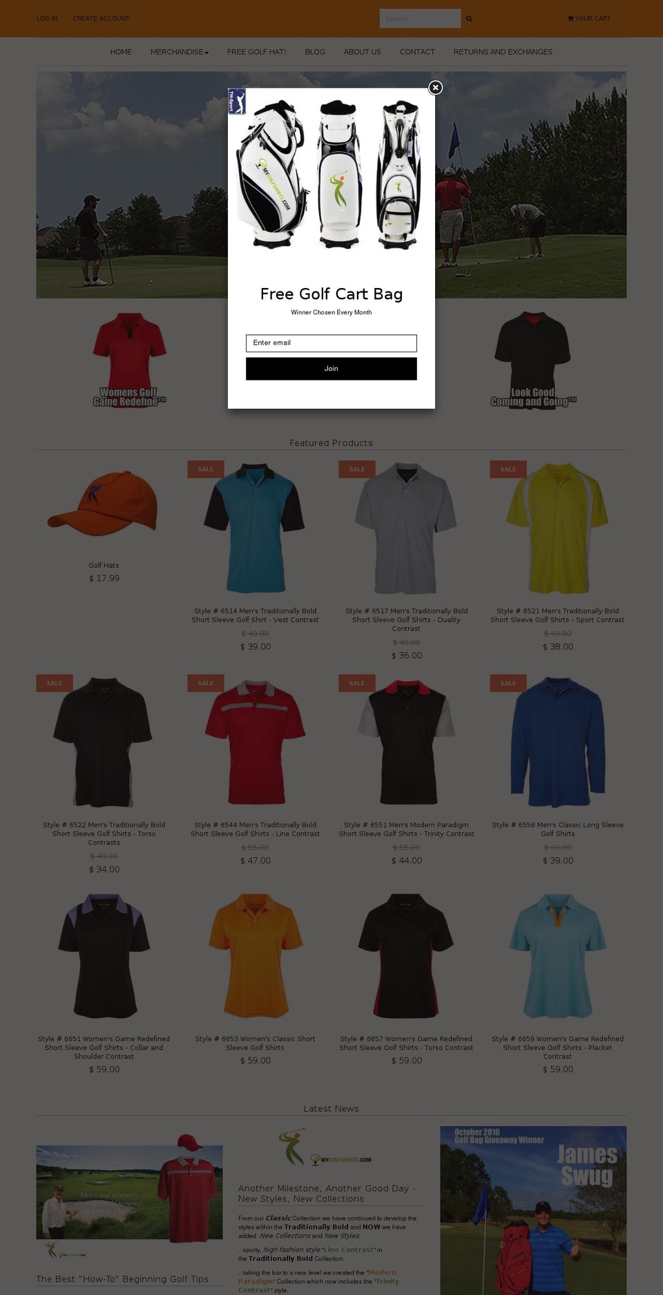 New Design Dec Shopify theme site example mygolfshirts.com