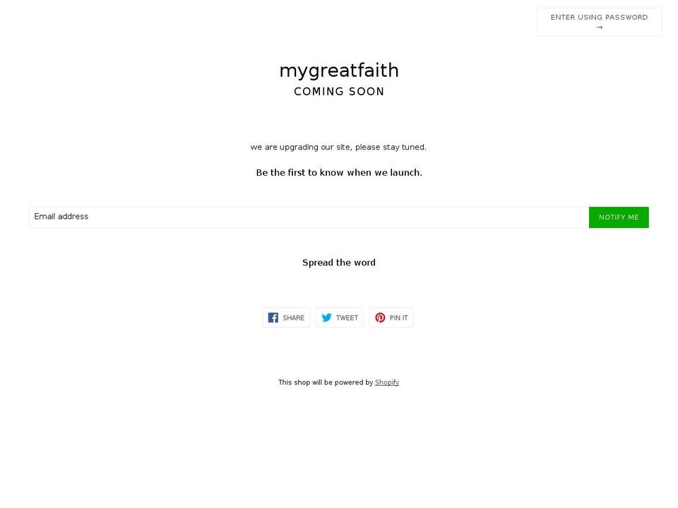 mygreatfaith.com shopify website screenshot