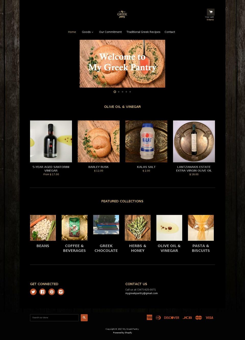 mygreekpantry.com shopify website screenshot