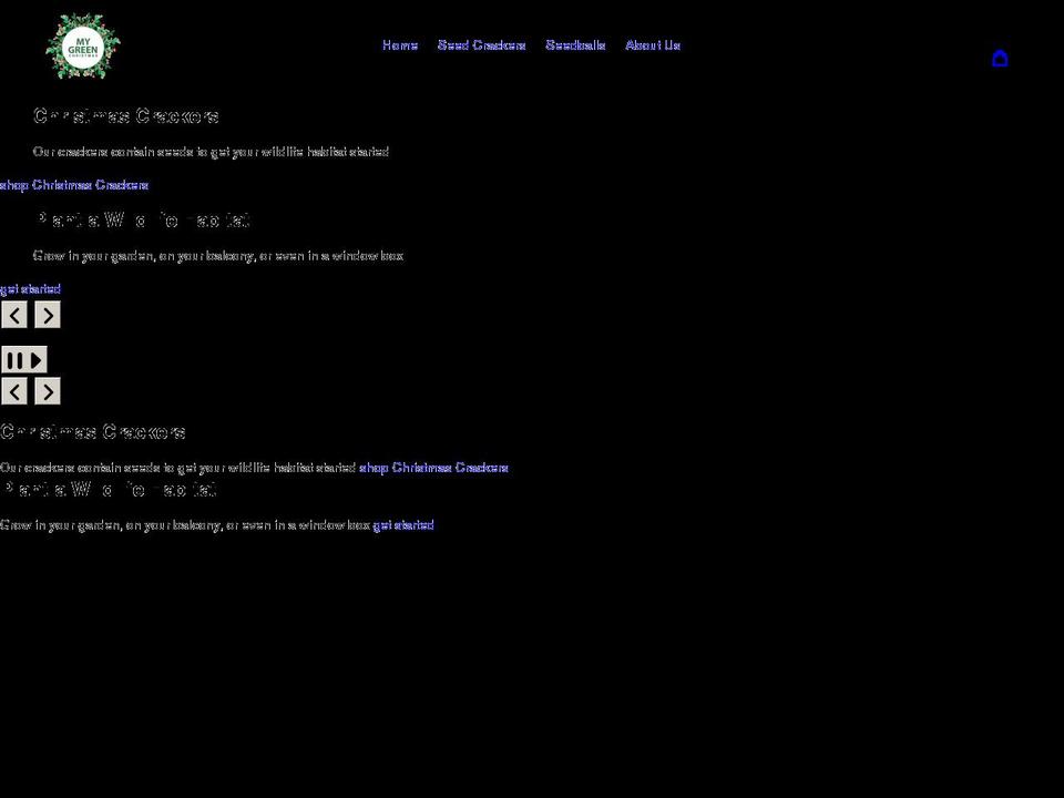 mygreenchristmas.com shopify website screenshot