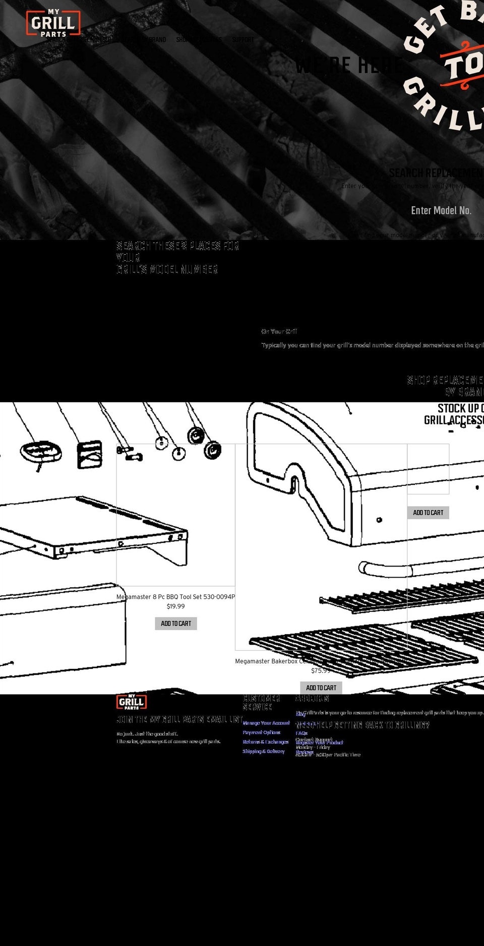 mygrillparts.com shopify website screenshot
