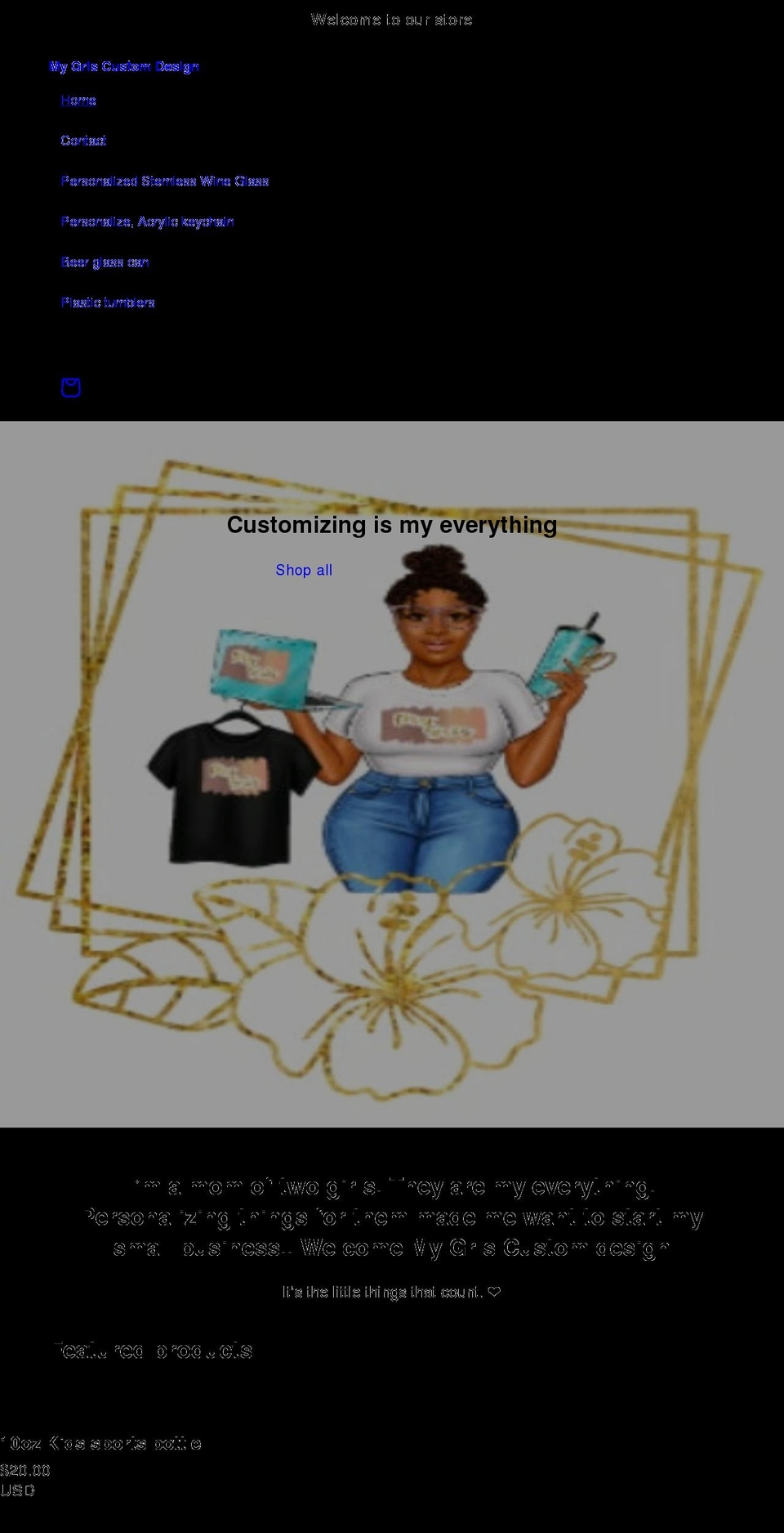 mygrls.com shopify website screenshot