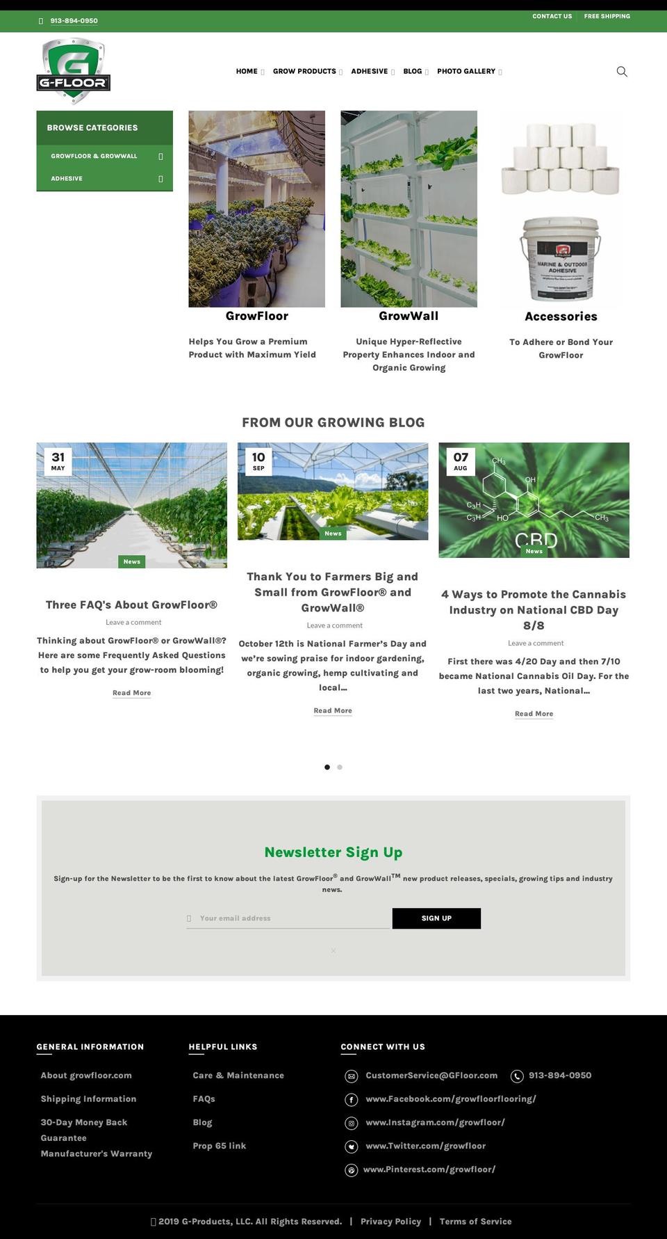 mygrowfloor.com shopify website screenshot