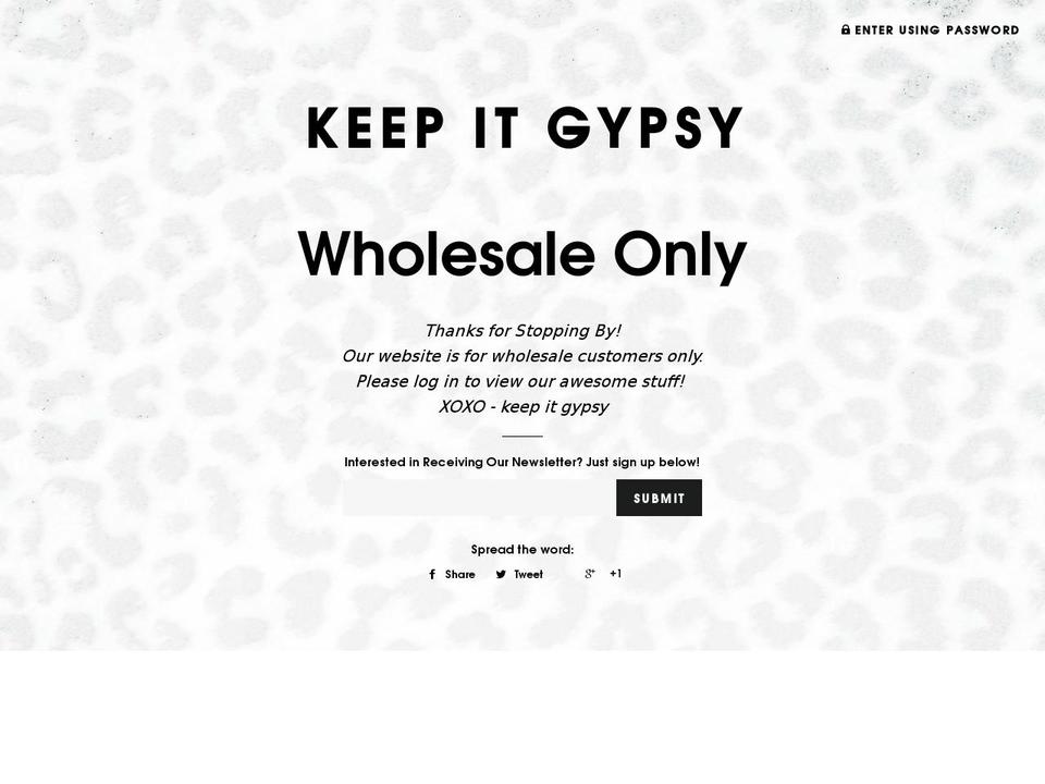 mygypsybag.com — Shopify storefront screenshot