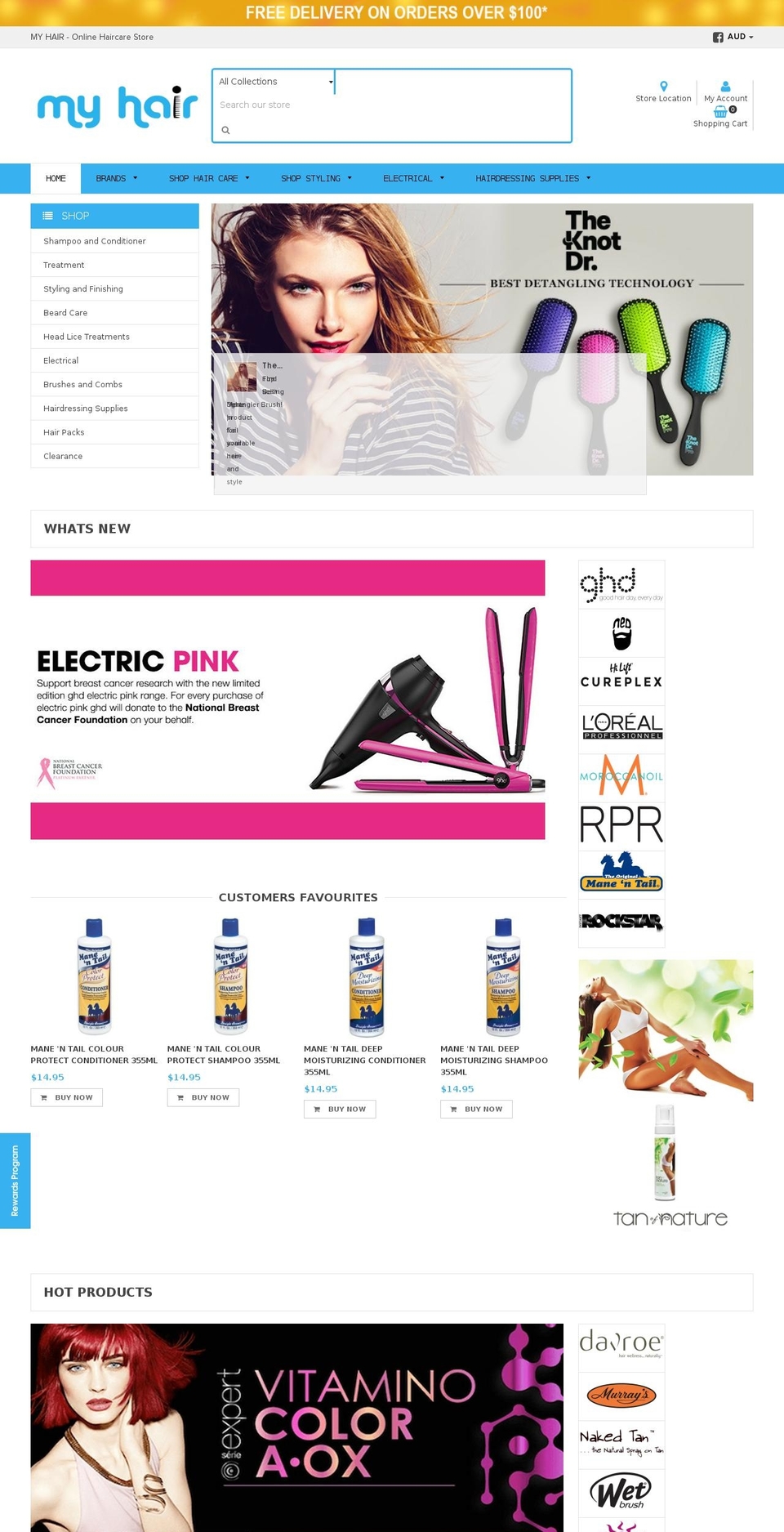 myhair.com.au shopify website screenshot