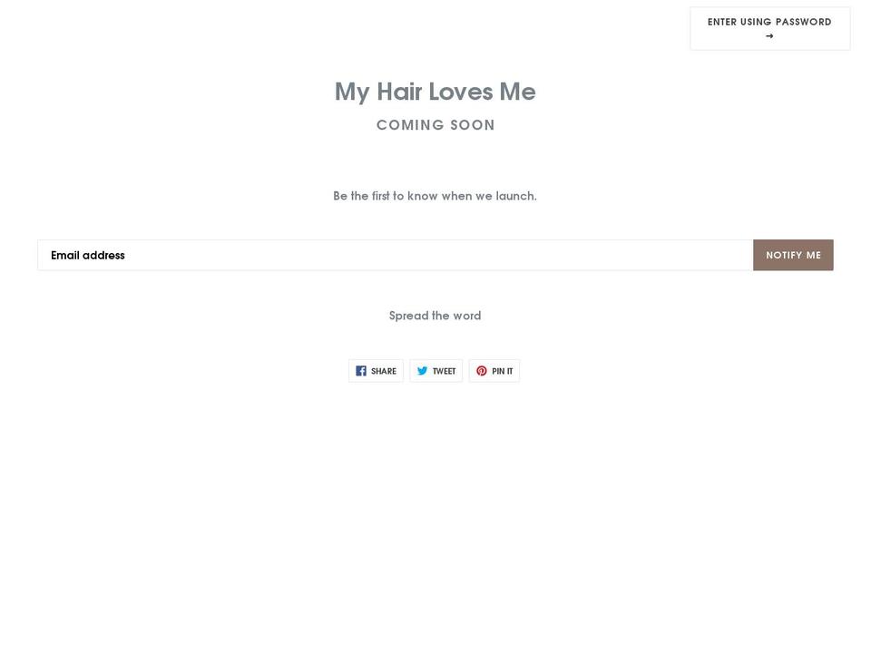 myhairlovesme.com shopify website screenshot