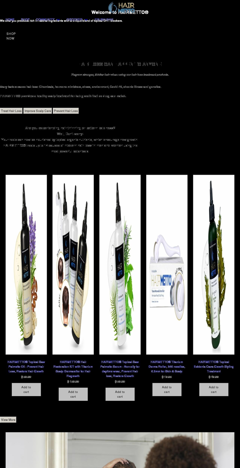 myhairmetto.com shopify website screenshot