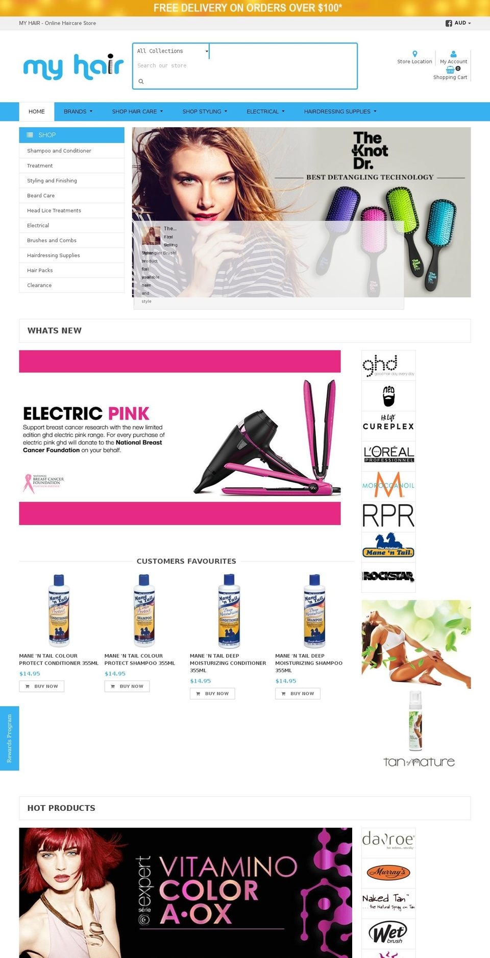 myhaironline.com.au shopify website screenshot