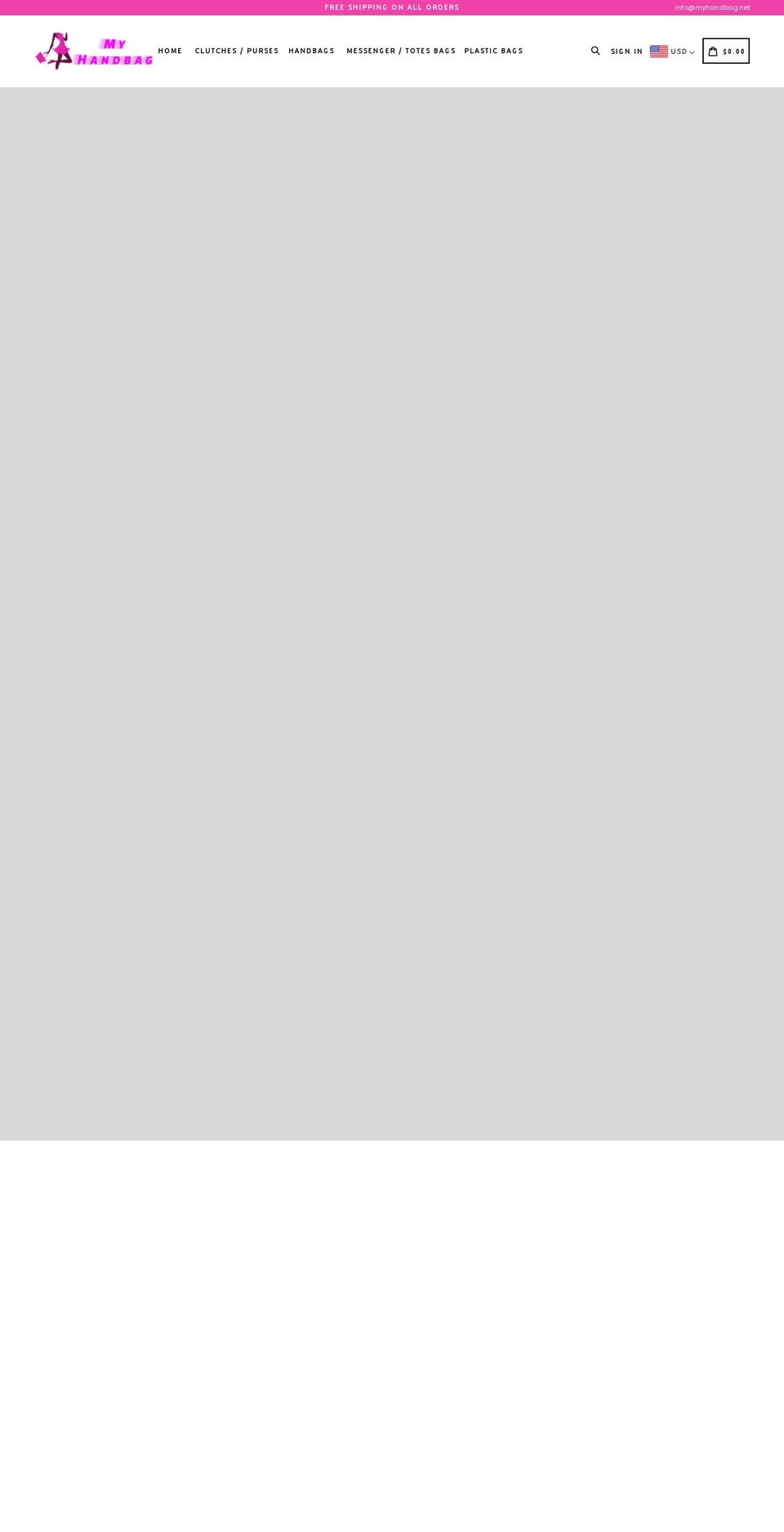 myhandbag.net shopify website screenshot