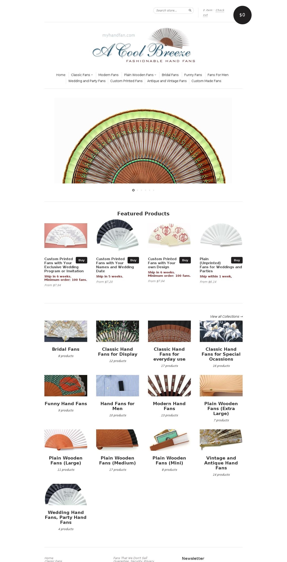 myhandfan.com shopify website screenshot