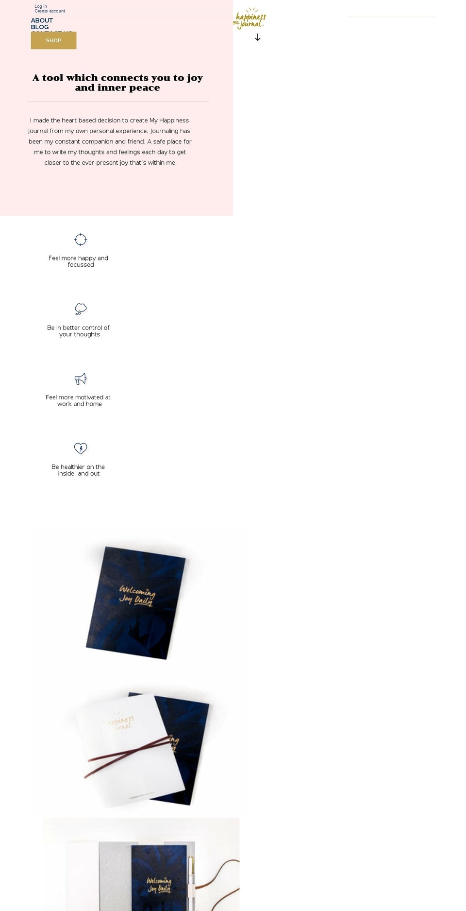 myhappinessjournal.com.au shopify website screenshot