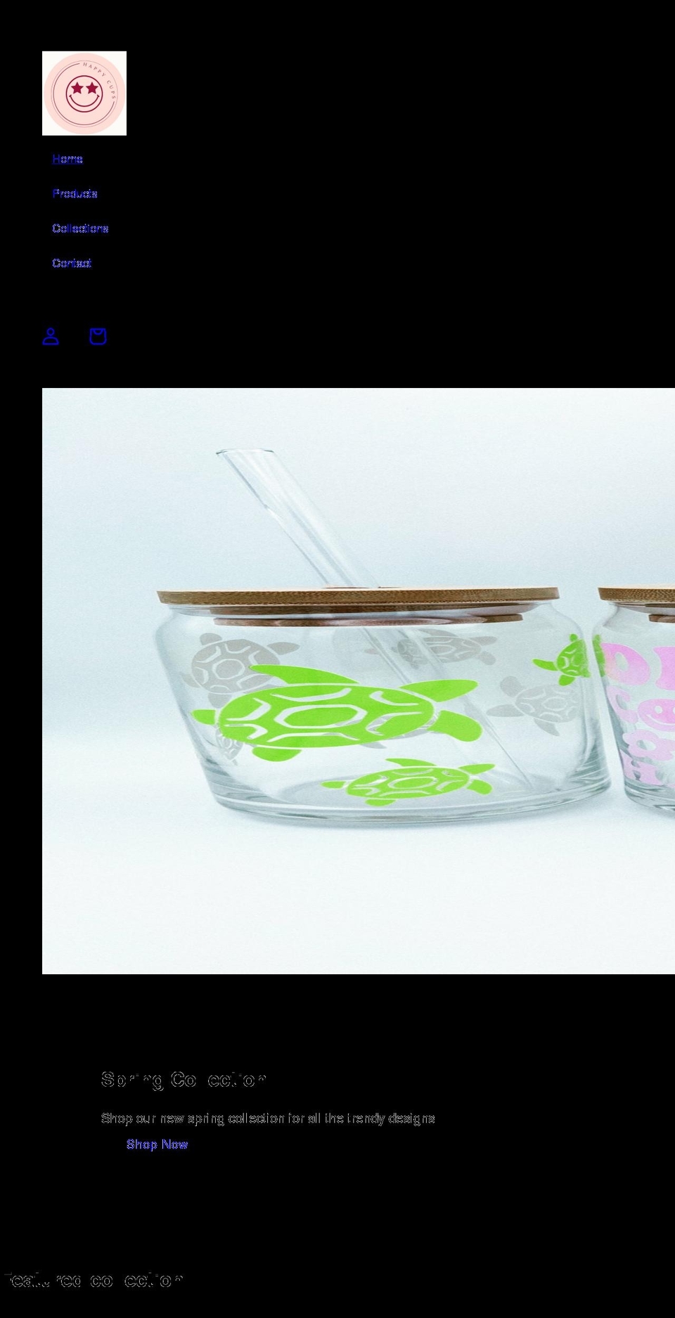 myhappycups.com shopify website screenshot