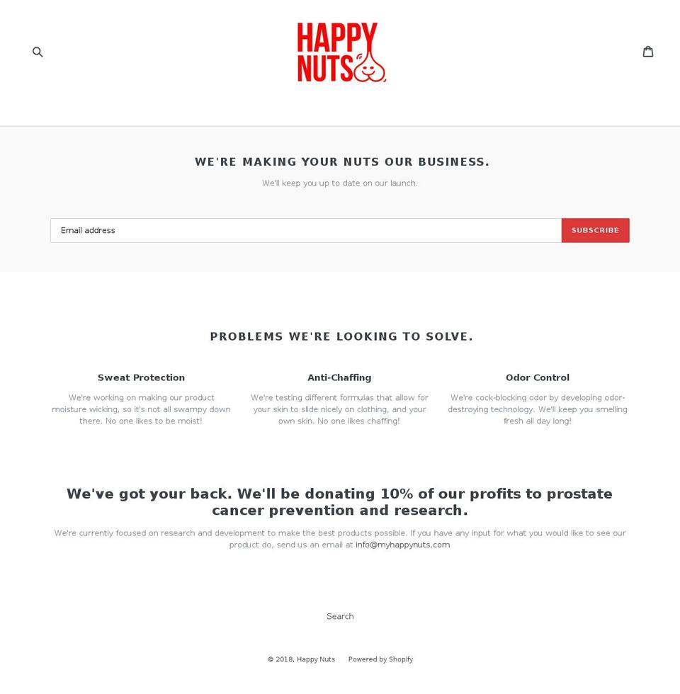 myhappynuts.com — Shopify storefront screenshot