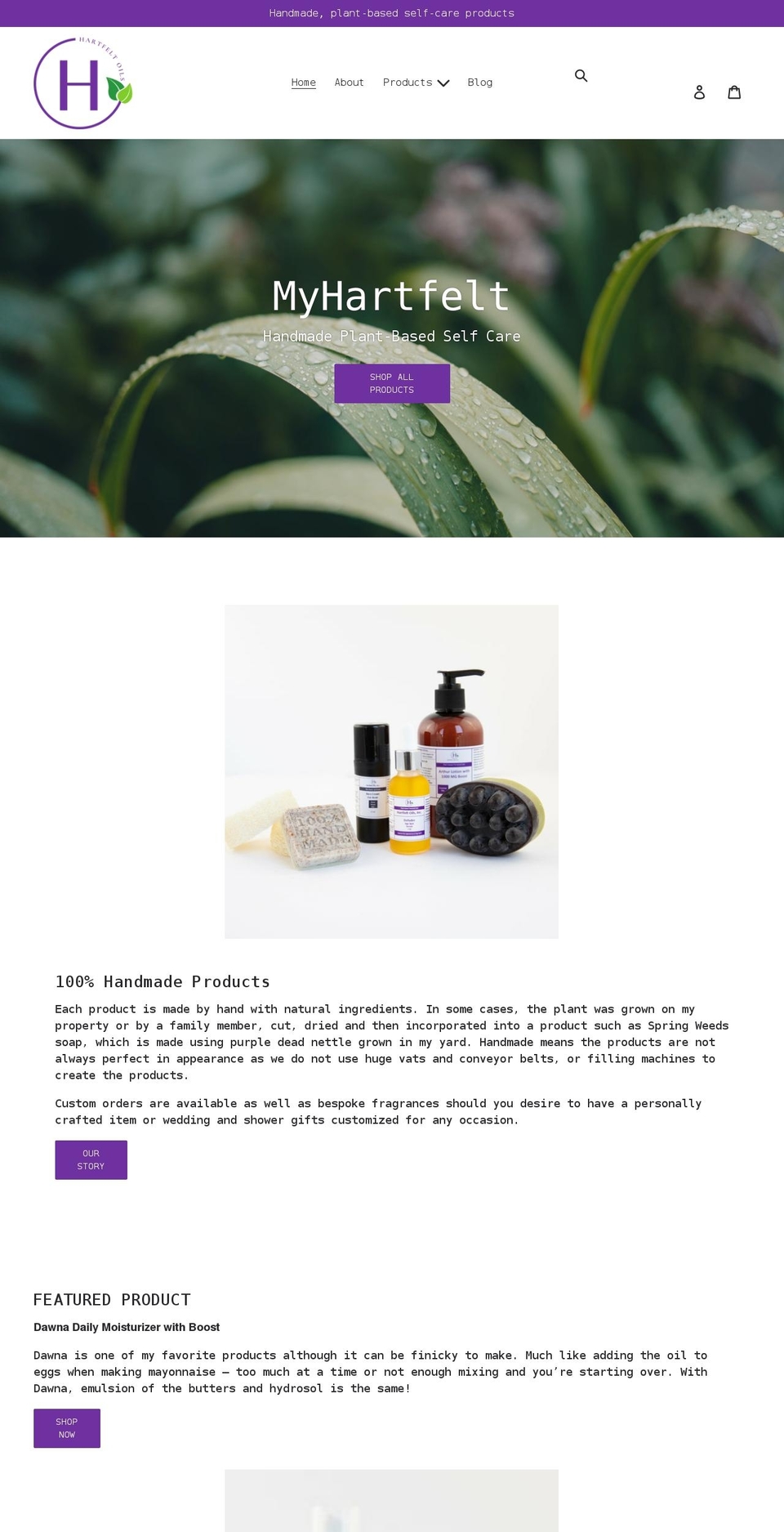 myhartfelt.com shopify website screenshot
