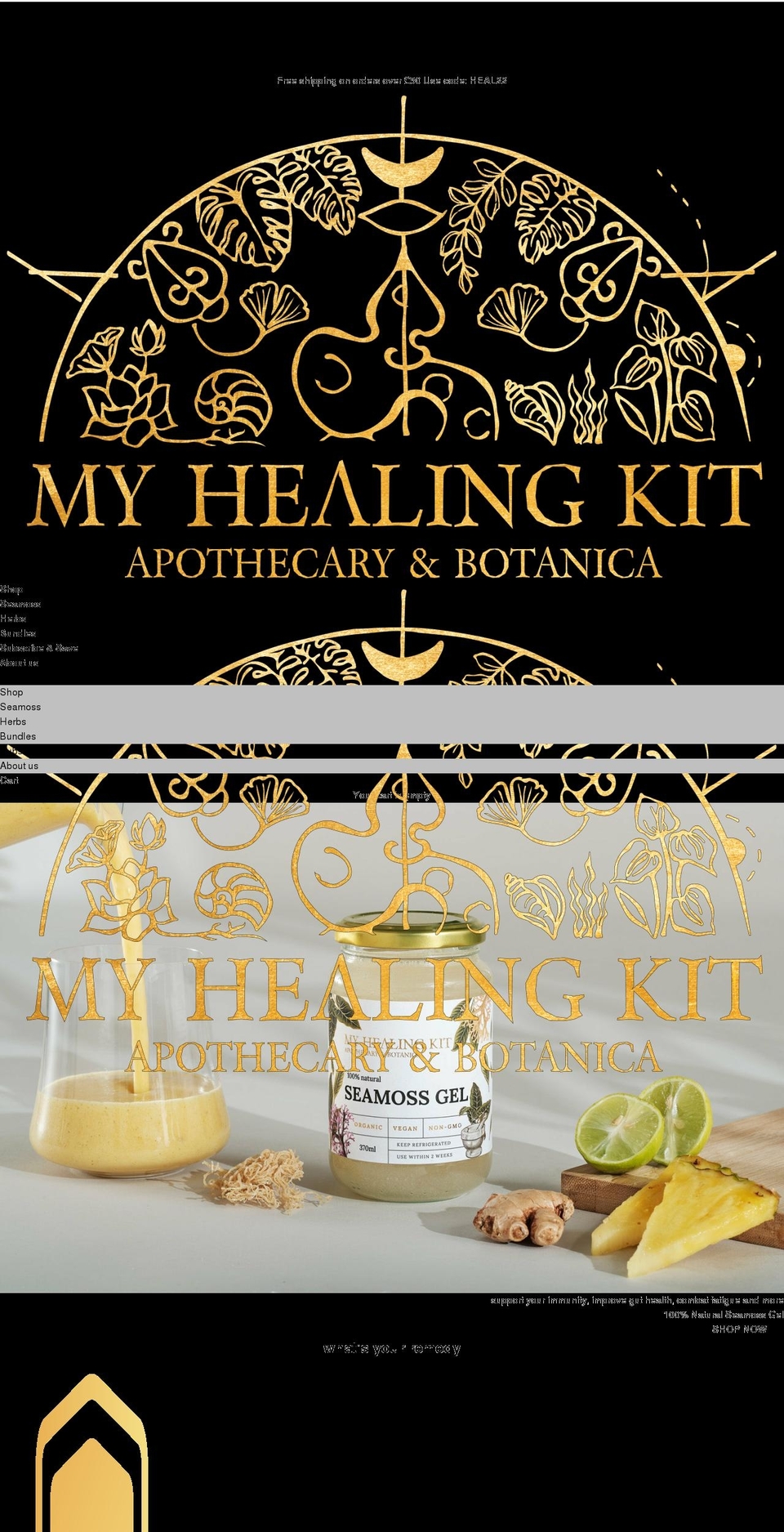 myhealingkit.com shopify website screenshot