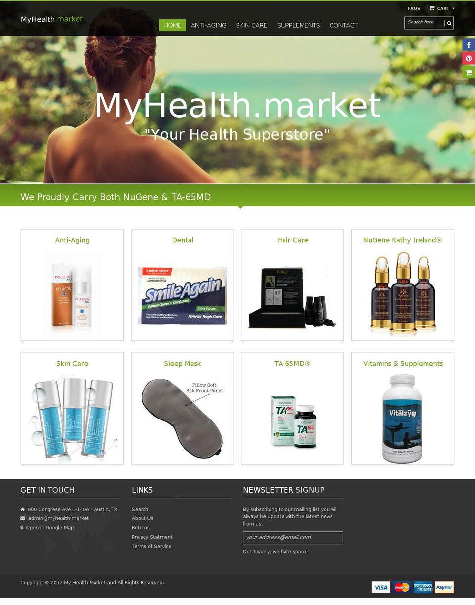 myhealth.market shopify website screenshot