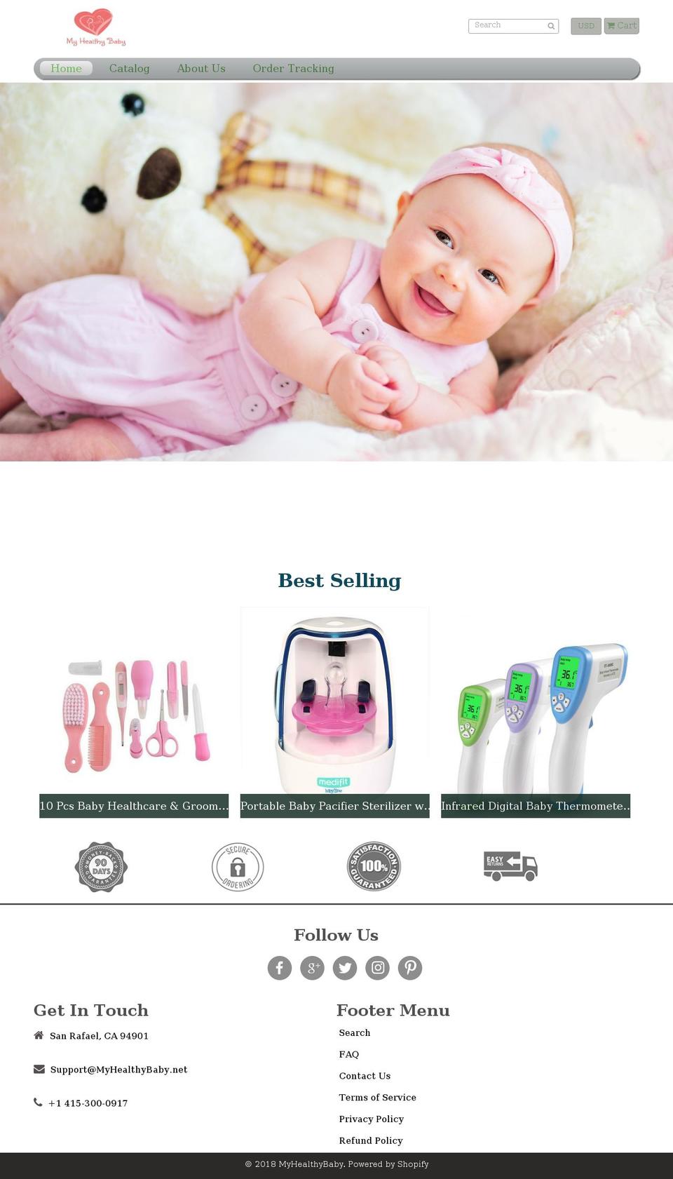 Childhood Shopify theme site example myhealthybaby.net