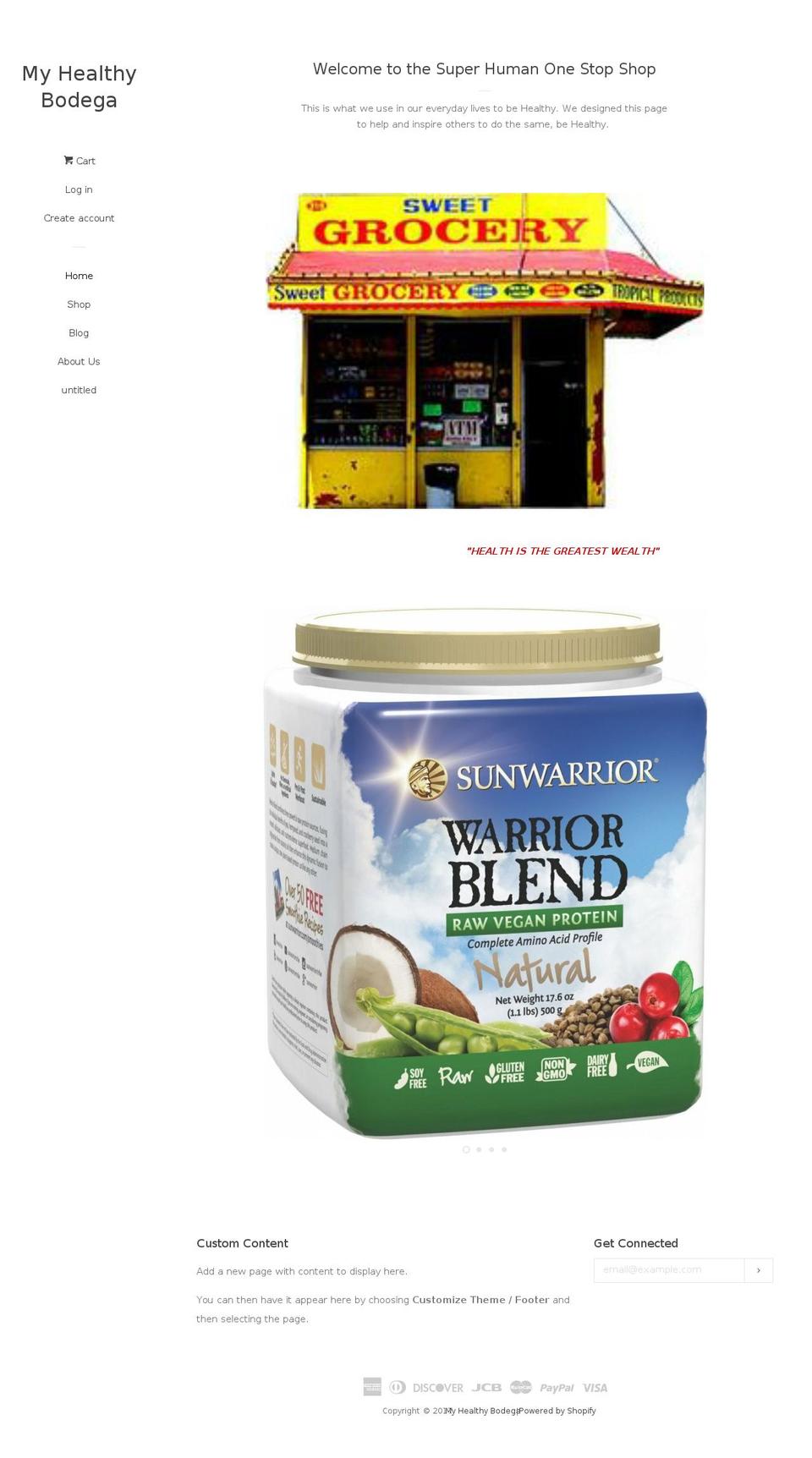 myhealthybodega.com shopify website screenshot