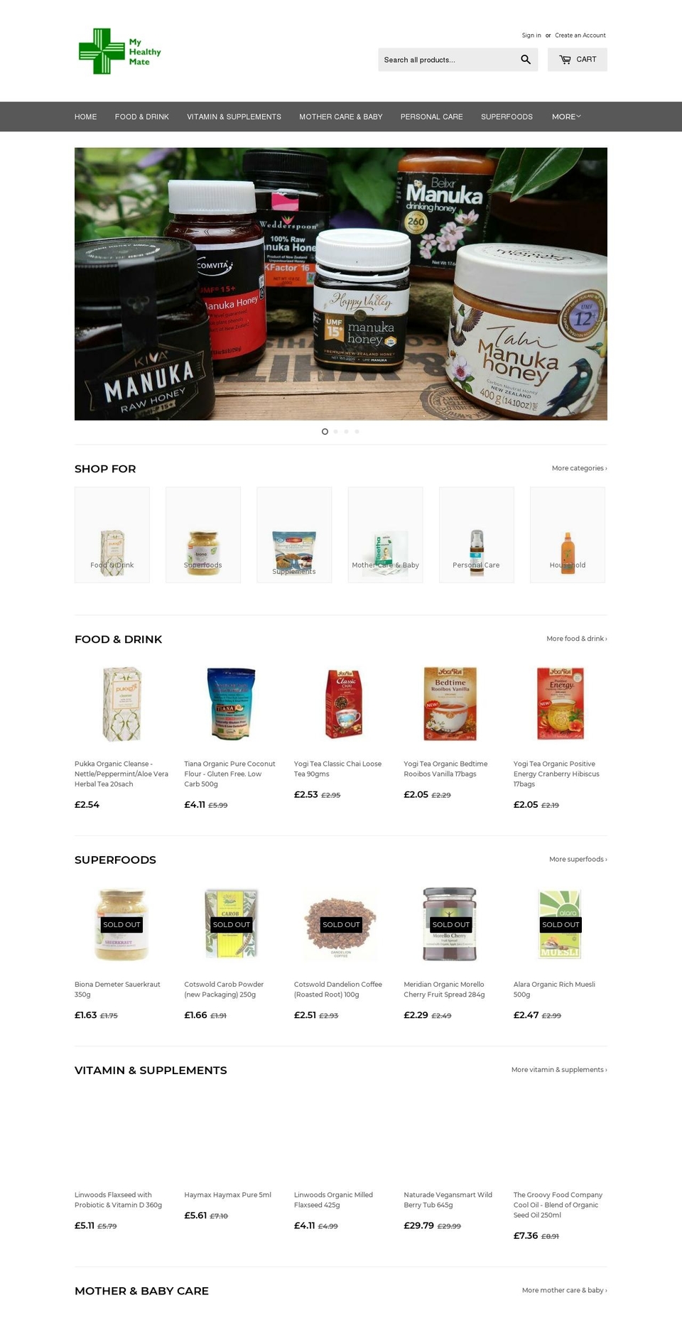 myhealthymate.com — Shopify storefront screenshot