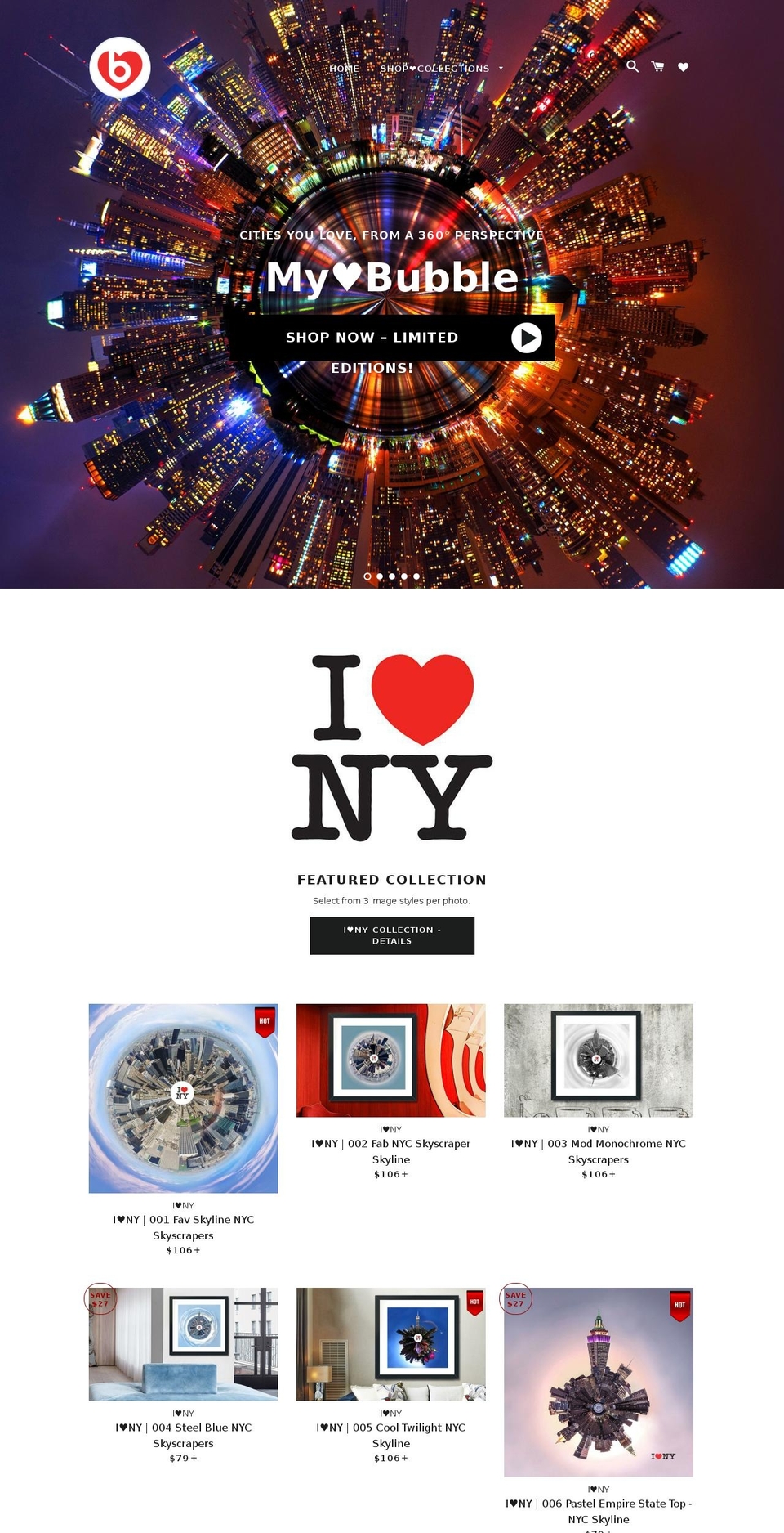 myheartbubble.com shopify website screenshot