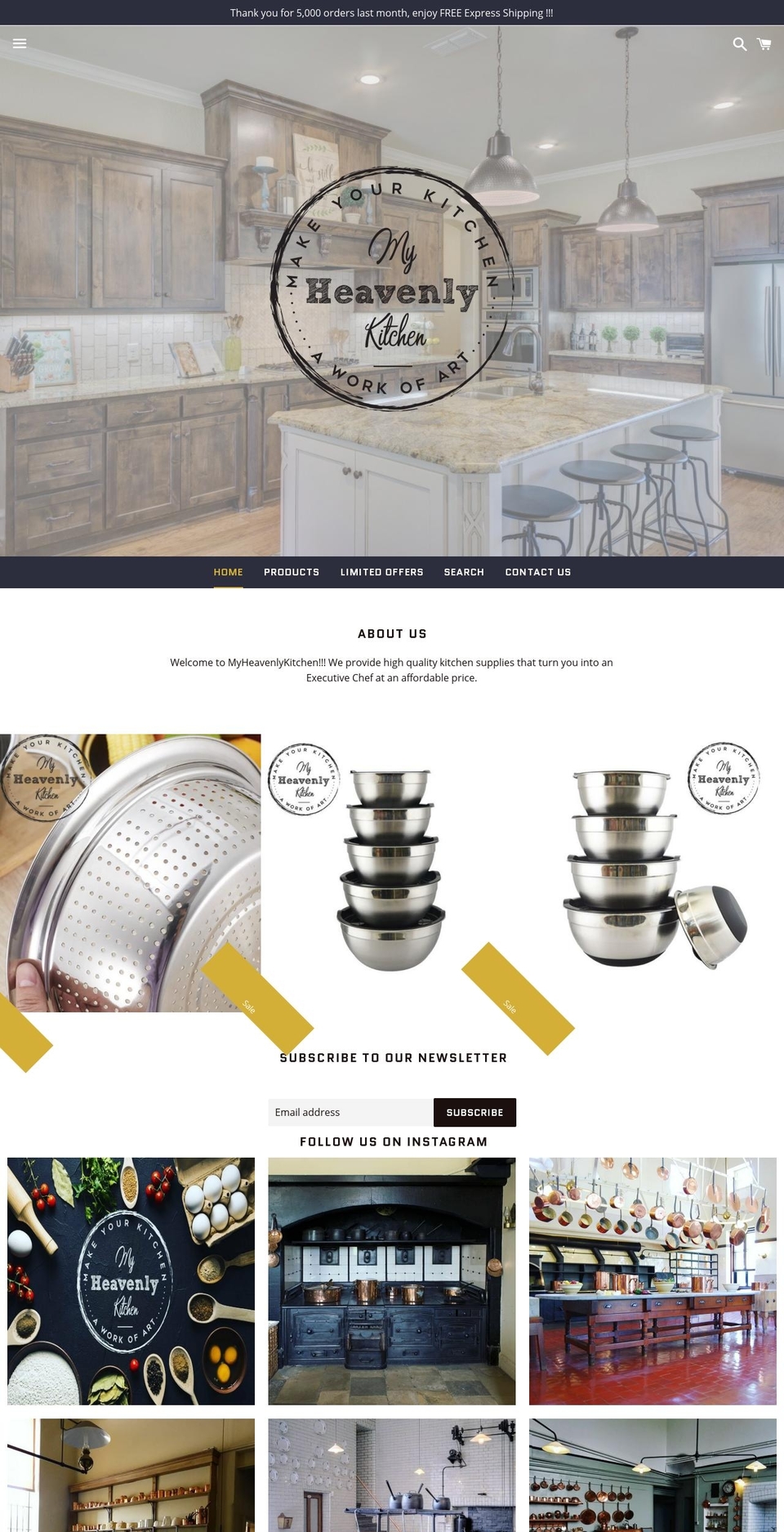 myheavenlykitchen.com — Shopify storefront screenshot